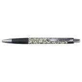 Vintage Salie Bloemige Aangepaste Initialen  Pen (Achterkant)