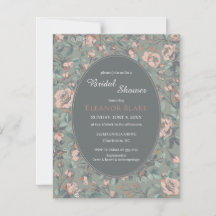 Vintage Salie Groen Stof Roze Bruidsdouche