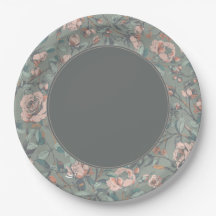 Vintage Salie Groen Stof Roze Bruidsdouche