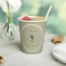 Vintage saliegroen Baby-Q BBQ neutrale baby shower