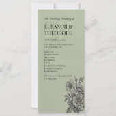 Vintage Saliegroen Bloemendecor Romantisch Program (Voorkant)