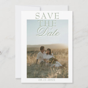 Vintage Saliegroen Foto Oude Geld Retro Bruiloft Save The Date