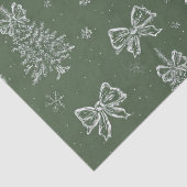 Vintage Saliegroen Winter Toile Kerstmis (4) Tissuepapier (Detail)