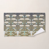 Vintage saliegroene Libelle & Lelie Kunst Bad Handdoek (Handdoek)
