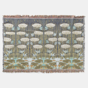Vintage saliegroene Libelle & Lelie Kunst Deken