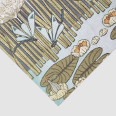 Vintage saliegroene Libelle & Lelie Kunst Tissuepapier (Detail)