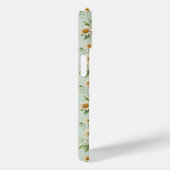Vintage saliegroene madeliefjestelefoonhoes Case-Mate iPhone case (Achterkant / Rechts)