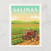 Vintage Salinas California Briefkaart (Voorkant)