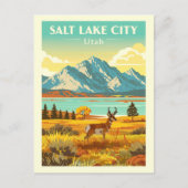Vintage Salt Lake City Utah Briefkaart (Voorkant)