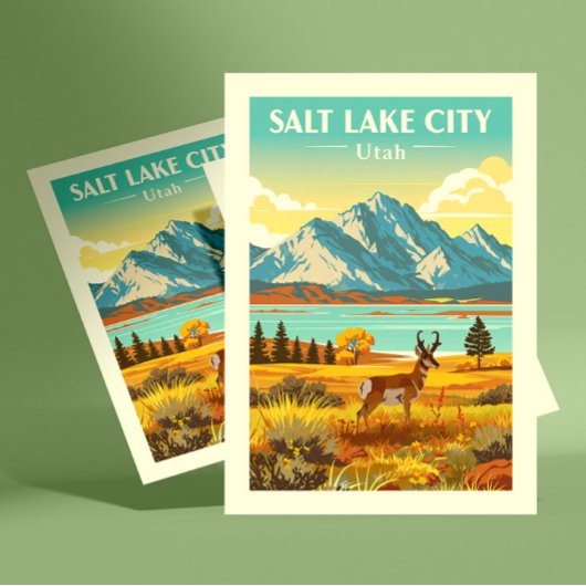 Vintage Salt Lake City Utah Briefkaart