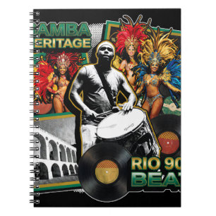 Vintage Samba Cultuur Erfgoed Rio de Janeiro Notitieboek