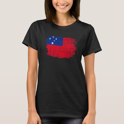 Vintage Samoa-vlag voor samoaan T-shirt (Voorkant)