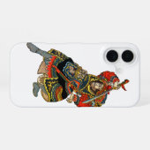 Vintage Samurai Krijger Aziatische Kunst iPhone 16 Hoesje (Achterkant horizontaal)