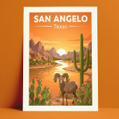 Vintage San Angelo Texas Briefkaart
