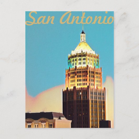 Vintage San Antonio Travel Briefkaart (Voorkant)