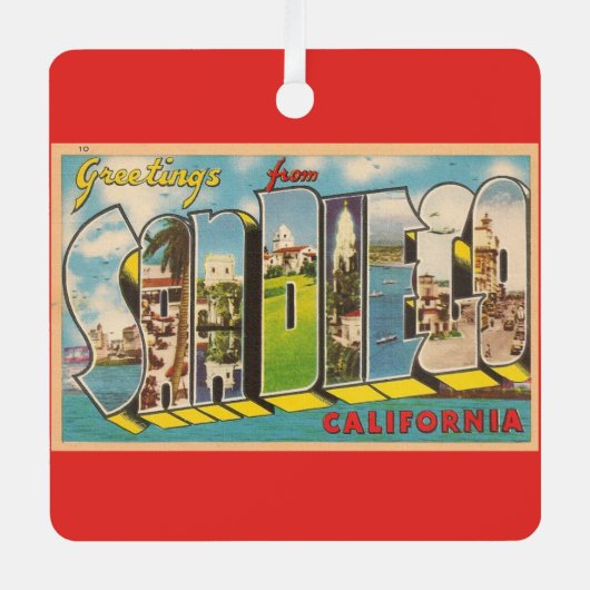 Vintage San Diego CA Ornament (Voorkant)