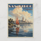 Vintage San Diego, Californië Briefkaart (Voorkant)