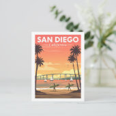 Vintage San Diego Californië Briefkaart (Staand voorkant)