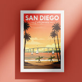 Vintage San Diego Californië Briefkaart