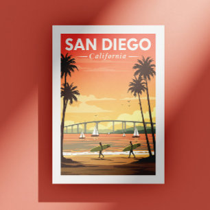 Vintage San Diego Californië Briefkaart