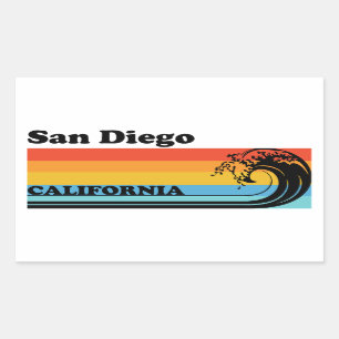 Vintage San Diego Californië Rechthoekige Sticker