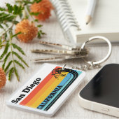 Vintage San Diego Californië Sleutelhanger (Voorkant Rechts)