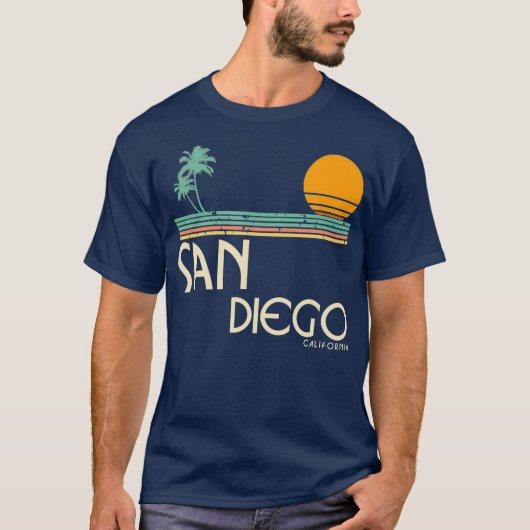 Vintage San Diego Californië T-shirt (Voorkant)