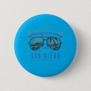 Vintage San Diego Californië Zonnebril Strand Zons Ronde Button 5,7 Cm