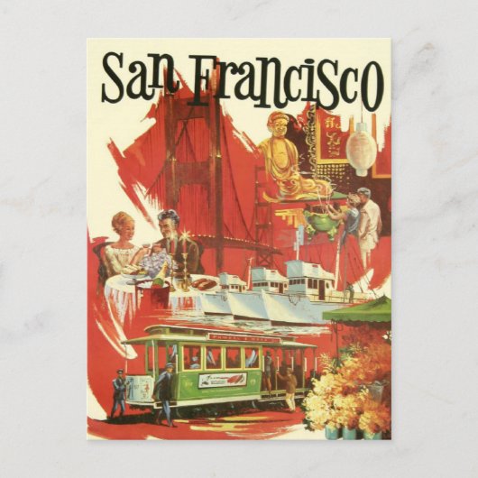 Vintage San Francisco Briefkaart (Voorkant)