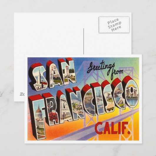 Vintage San Francisco Briefkaart (Voorkant / Achterkant)