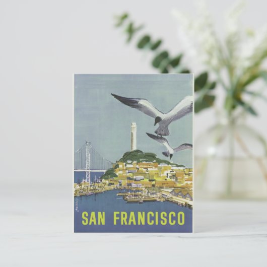 Vintage San Francisco Briefkaart (Staand voorkant)