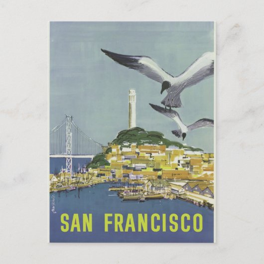 Vintage San Francisco Briefkaart (Voorkant)