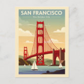 Vintage San Francisco Briefkaart (Voorkant)