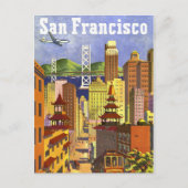Vintage San Francisco Briefkaart (Voorkant)