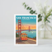 Vintage San Francisco California Briefkaart (Staand voorkant)
