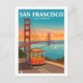 Vintage San Francisco California Briefkaart (Voorkant)