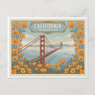 Vintage San Francisco California Golden Gate Brug Briefkaart