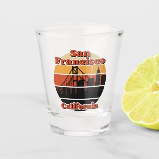 Vintage San Francisco California Shot Glas (Voorkant)