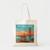 Vintage San Francisco California Tote Bag (Voorkant)