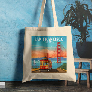 Vintage San Francisco California Tote Bag