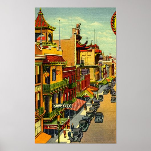 Vintage San Francisco Chinatown Poster (Voorkant)