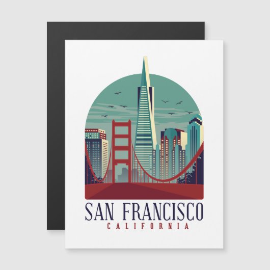 Vintage San Francisco Cityscape (Voorkant / Achterkant)