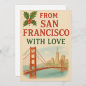 Vintage San Francisco Feestdagenkaart (Voorkant / Achterkant)