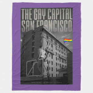 Vintage San Francisco Fleece Blanket Deken