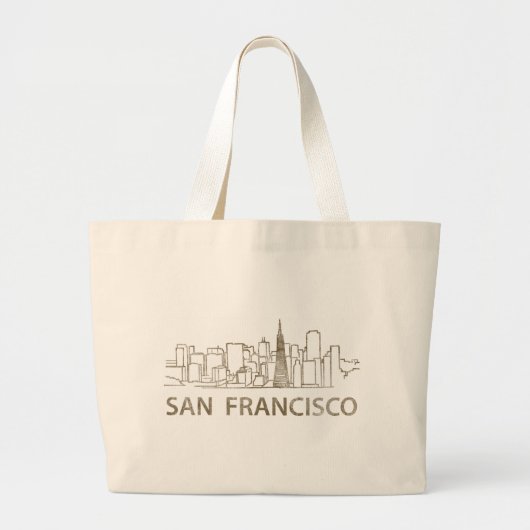 Vintage San Francisco Grote Tote Bag (Voorkant)