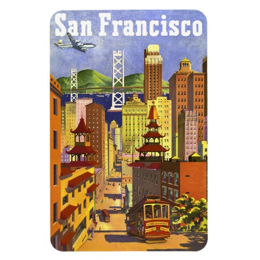 Vintage San Francisco Magneet (Verticaal)