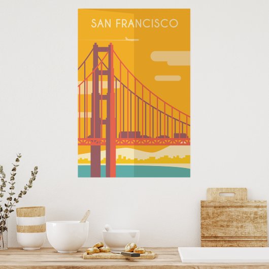 Vintage San Francisco Poster (Keuken)