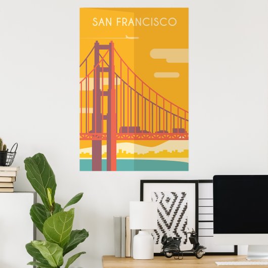 Vintage San Francisco Poster (Thuiskantoor)