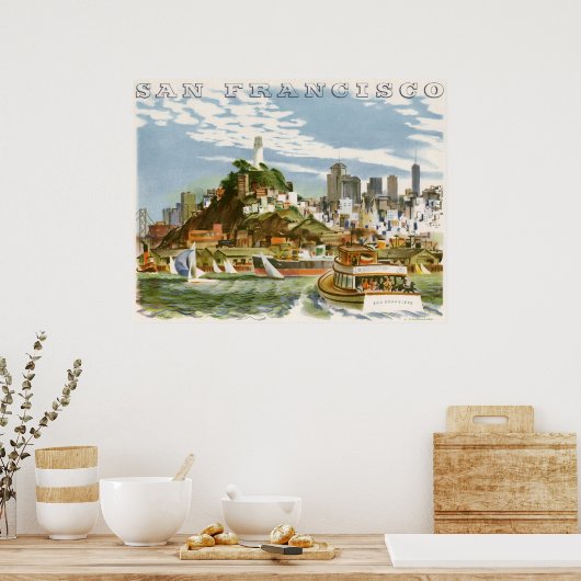 Vintage San Francisco Poster (Keuken)
