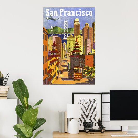Vintage San Francisco Poster (Thuiskantoor)